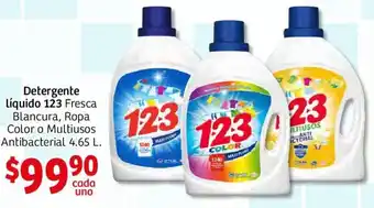 Soriana Mercado Detergente Líquido123 4,65L oferta