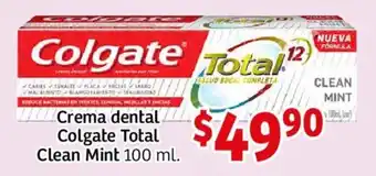 Soriana Mercado Crema Dental Colgate Total Clean Mint 100ml oferta