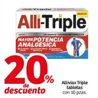 Soriana Mercado Alli-Triple Tabletas con 10 pzas oferta