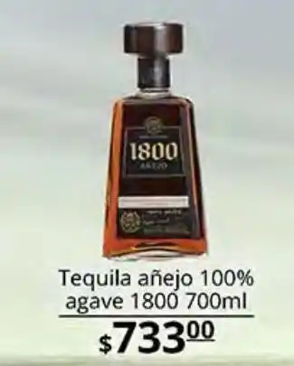 La Comer Tequila añejo 100% agave 1800 de 700ml oferta