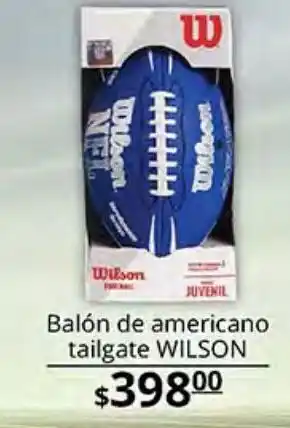 Balón de fútbol americano tailgate wilson
