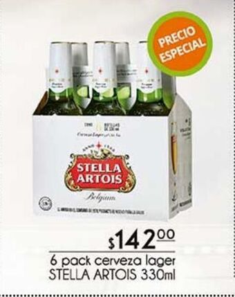 Fresko 6 pack cerveza lager stella artois 330ml oferta