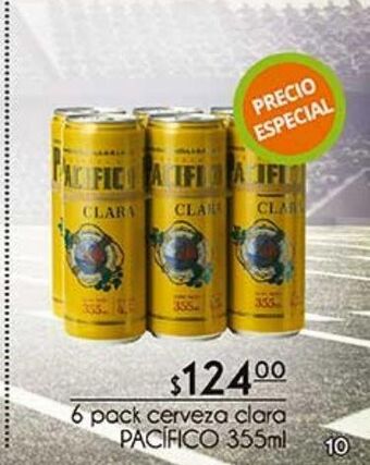 Fresko 6 pack cerveza clara pacífico 355ml oferta