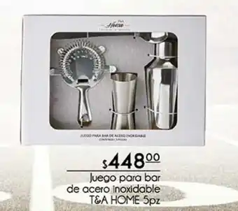 Fresko Juego para bar de acero inoxidable t&a home oferta