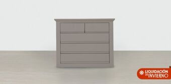 Casa de las Lomas Cómoda aspen gris solido oferta