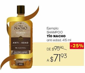 DelSol Shampoo tío nacho anti edad 415ml oferta