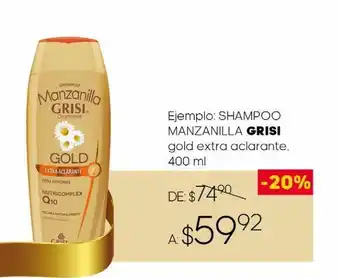 DelSol Shampoo manzanilla grisi gold extra aclarante 400ml oferta