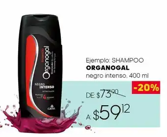 DelSol Shampoo organogal negro intenso 400ml oferta