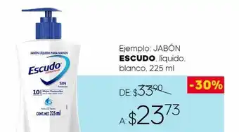 Jabón escudo líquido blanco 225ml