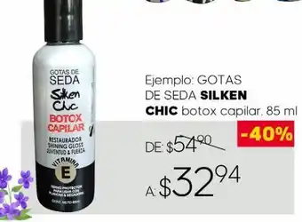 DelSol Gotas de seda silken chic botox capilar 85ml oferta