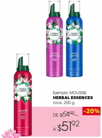 DelSol Mousse herbal essences rizos 200g oferta