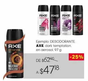 Desodorante axe dark temptation aerosol 97g