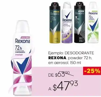 DelSol Desodorante rexona powder 72h aerosol 150ml oferta
