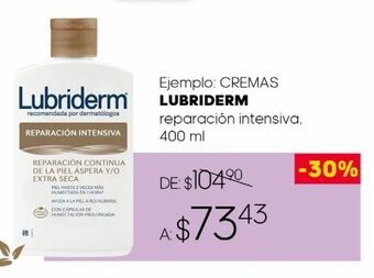 Crema lubriderm reparación intensiva 400ml