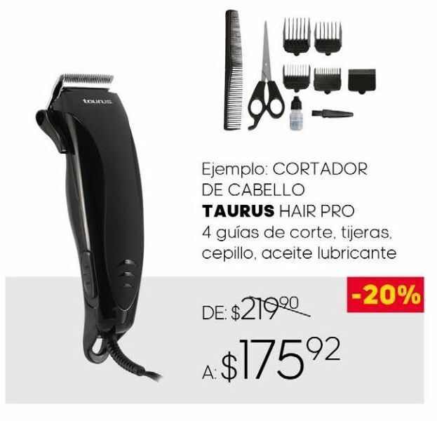 Cortadora de cabello discount hair pro taurus