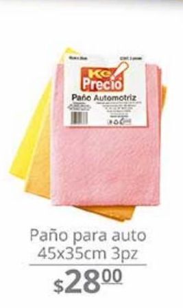 Paño para auto 45x35cm 3pz