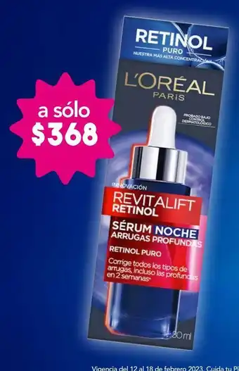 Farmacia San Pablo Revitalift retinol puro sérum noche arrugas profundas oferta