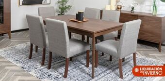Casa de las Lomas Comedor serena nogal americano oferta