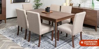 Casa de las Lomas Comedor serena nogal americano oferta