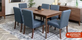 Casa de las Lomas Comedor serena nogal americano oferta