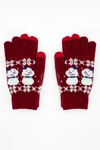 Guantes con muñeco de nieve