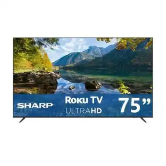 Pantalla sharp 75 pulgadas roku tv uhd 4k 4t-c75dl7ur