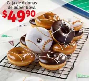Soriana Mercado Caja de 6 Donas de Súper Bowl oferta