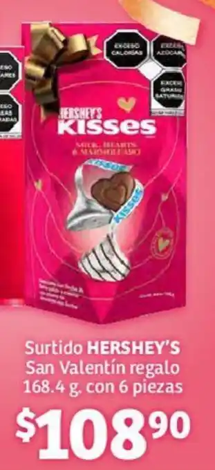 Surtido Hershey's San Valentín Regalo 168.4g con 6 piezas
