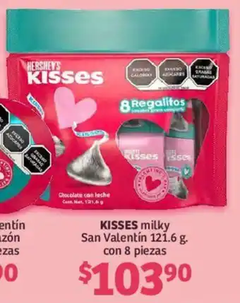 Kisses Milky San Valentín 121.6g con 8 piezas