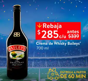 Walmart Crema de Whisky Baileys 700ml oferta