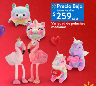 Walmart Variedad de Peluches Medianos oferta
