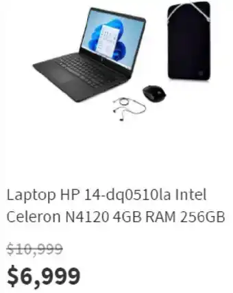 Laptop HP 14-dq0510la Intel Celeron N4120 4GB RAM 256GB