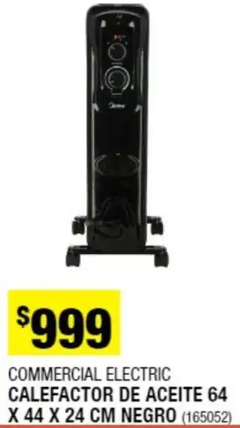 The Home Depot Commercial Electric Calefactor de Aceite 64 X 44 X 2cm Negro oferta