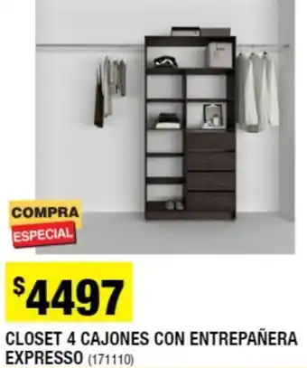 The Home Depot Closet 4 Cajones con Entrepañera Expresso oferta