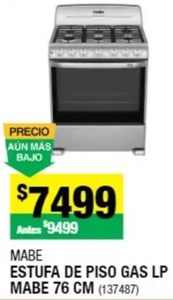 The Home Depot Mabe Estufa de Piso Gas LP 76cm oferta