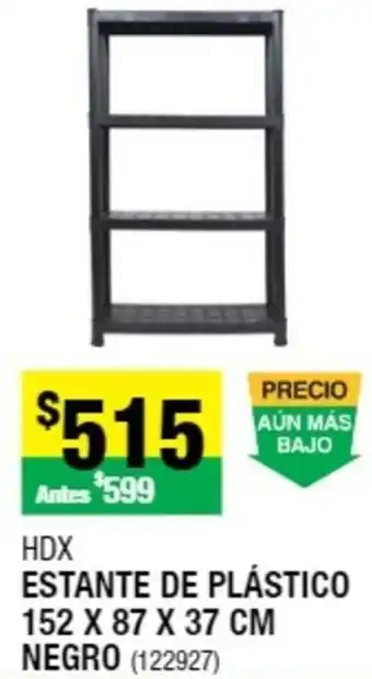 The Home Depot HDX Estante de Plástico 152x87x37cm Negro oferta