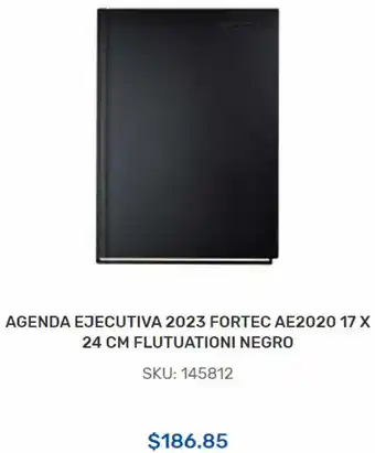 Adosa Agenda Ejecutiva 2023 Fortec AE2020 17 x 24cm Flutuation Negro oferta