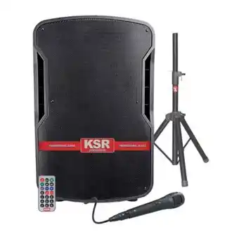 Bafle ksr premium de 15 pulgadas batería recargable 15000 w pmpo