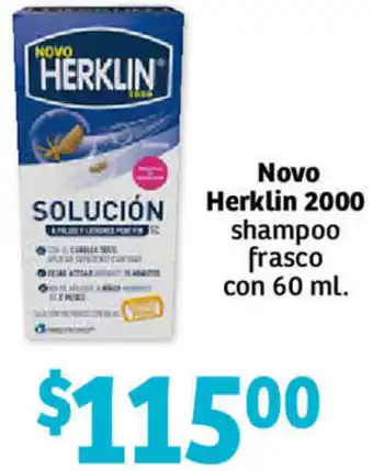 Soriana Híper Novo Herklin 2000 Shampoo Frasco con 60ml oferta