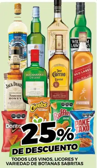 Merco Todos Los Vinos, Licores y Variedad de Boatanas Sabritas oferta