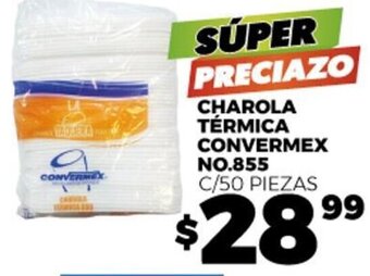 Charola Térmica Convermex No.855 c/50 Piezas