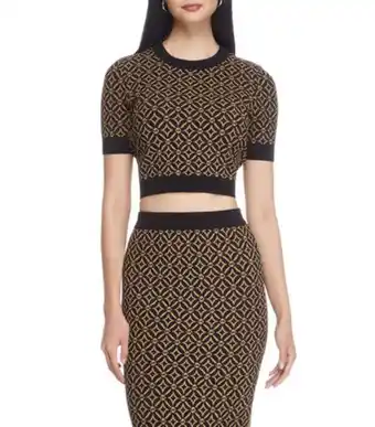 Blusa monogram de manga corta mujer