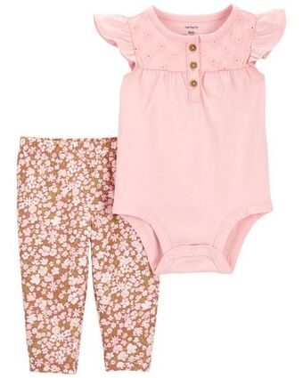 Carter's Conjunto de 2 piezas de pañalero y pants de flores carter's oferta