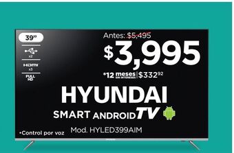 Chedraui Smart tv hyundai 39" oferta
