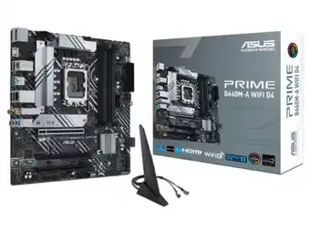 T. madre asus prime b660m-a wifi d4, chipset intel b660, soporta: intel 12va generación de socket 1700, memoria ddr4 5333(oc)