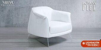 Casa de las Lomas Sillón sherryll pure white piel oferta