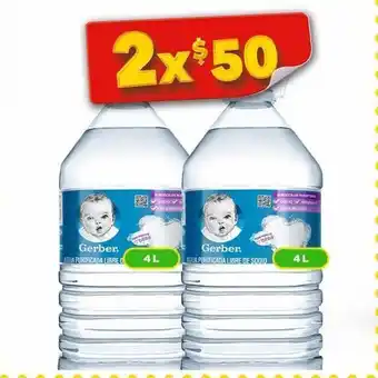 Bodega Aurrerá Agua purificada gerber 4l x 2 oferta