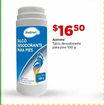 Bodega Aurrerá Talco desodorante para pies aurrera 100g oferta