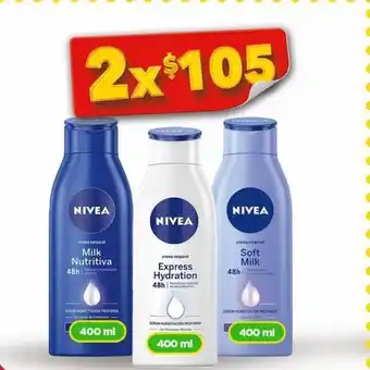 Bodega Aurrerá Crema corporal nivea 400ml x 2 oferta