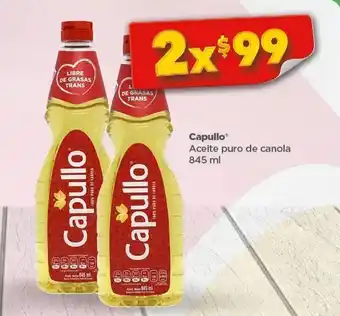 Bodega Aurrerá Aceite puro de canola capullo 845ml x 2 oferta